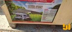UNUSED HURRICANE 20' X 20' STEEL CARPORT W/ OPEN SIDEWALLS