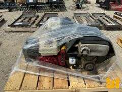 2 HONDA MOTORS, BRIGGS 18HP MOTOR, MISC PIPE AND PARTS,