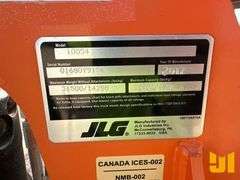 2017 JLG 1054 10000 LB TELESCOPIC FORKLIFT SN: 0160079156
