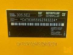 2025 CATERPILLAR 305.5E2  MINI EXCAVATOR SN: CAT3055VGZ503224