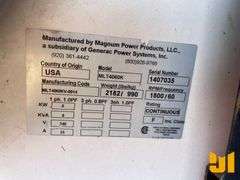 2014 MAGNUM MLT4060K 4 BULB LIGHT TOWER SN: 1407035