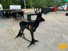 UNUSED 3/8" AR500 STEEL DEER SHOOTING TARGET W/ HEART FLAPPER
