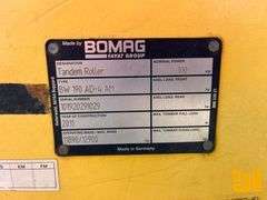 2011 BOMAG BW190 AD-4 AM TANDEM VIBRATORY ROLLER SN: 101920291029