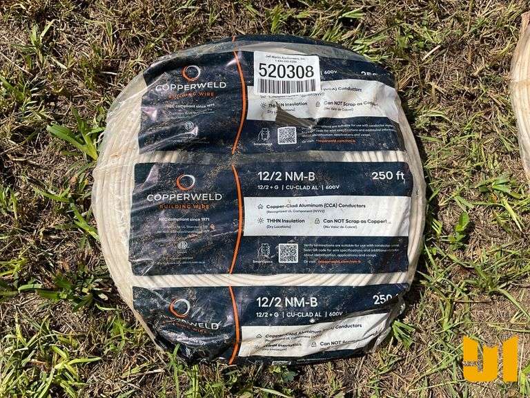 ROLL OF 250’ 12/2 NM-B COPPER-CLAD ALUMINUM WIRE