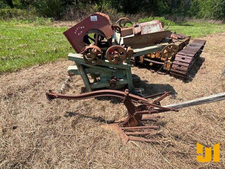 WOODEN FRAME COTTON GIN & PLOW