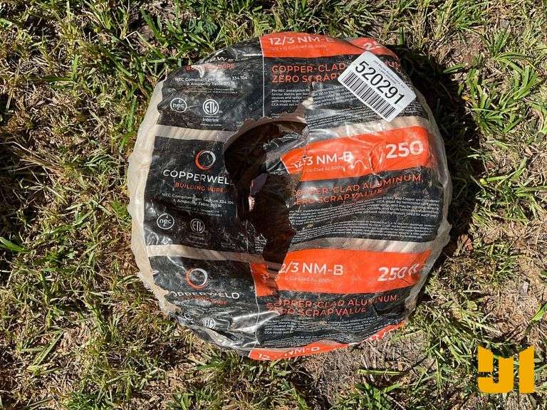 ROLL OF 250’ 12/3 NM-B COPPER-CLAD ALUMINUM WIRE