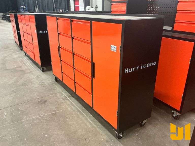 UNUSED HURRICANE ROLLING TOOL BOX, 10 DRAWER, 2 COMPARTMENT, 77”W X 49”H