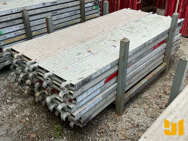 (12) 7’ X 9.5” ALUMINUM SCAFFOLD PLATFORMS, (8) 7’ X 19” ALUMINUM SCAFFOLD PLATFORMS