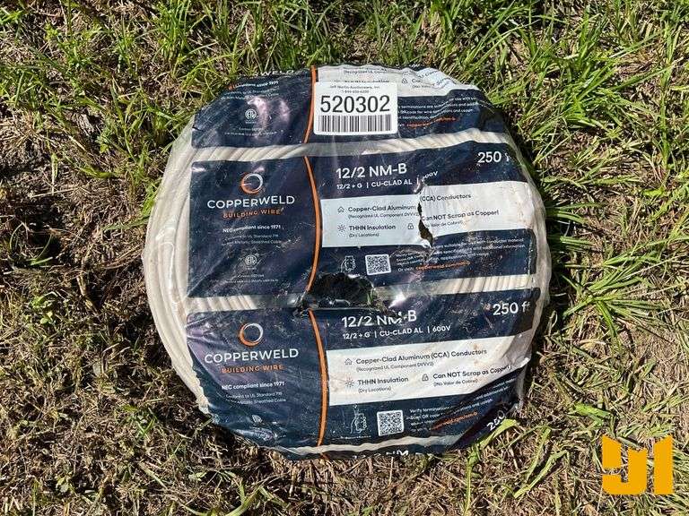 ROLL OF 250’ 12/2 NM-B COPPER-CLAD ALUMINUM WIRE