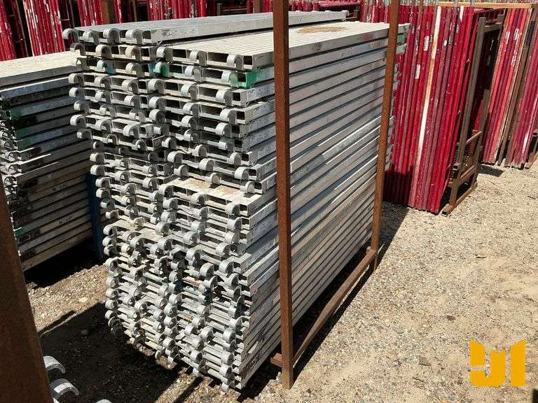 (44) 7’ X 19” ALUMINUM SCAFFOLD PLATFORMS, (14) 7’ X 9.5” ALUMINUM SCAFFOLD PLATFORMS