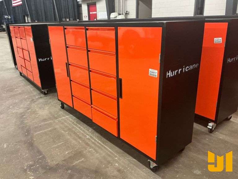 UNUSED HURRICANE ROLLING TOOL BOX, 10 DRAWER, 2 COMPARTMENT, 77”W X 49”H