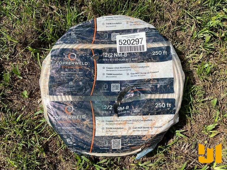 ROLL OF 250’ 12/2 NM-B COPPER-CLAD ALUMINUM WIRE