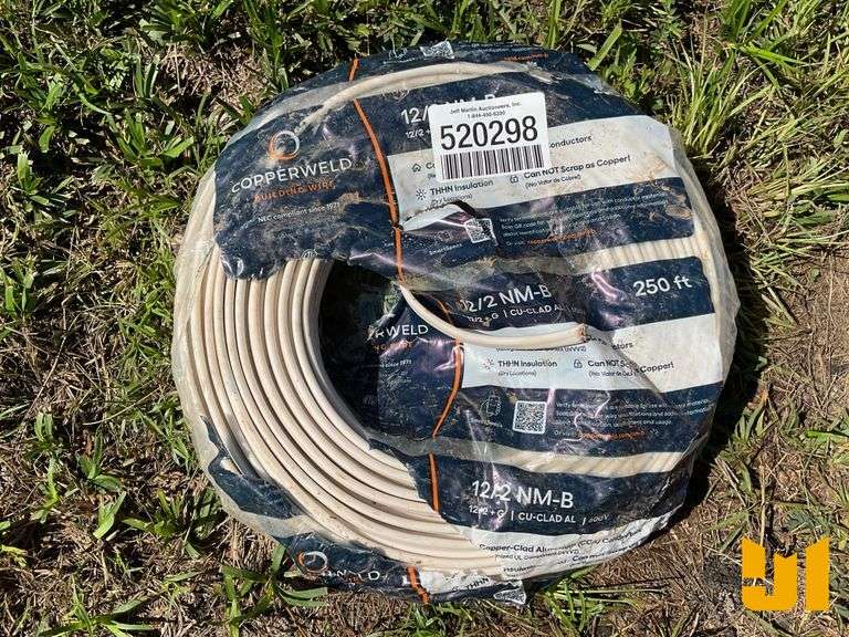 ROLL OF 250’ 12/2 NM-B COPPER-CLAD ALUMINUM WIRE