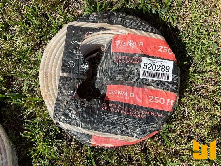 ROLL OF 250’ 12/3 NM-B COPPER-CLAD ALUMINUM WIRE