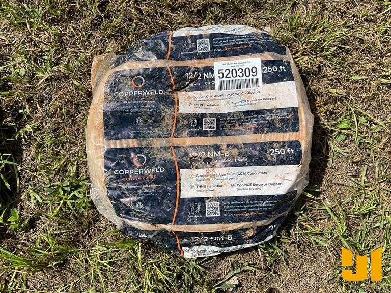 ROLL OF 250’ 12/2 NM-B COPPER-CLAD ALUMINUM WIRE