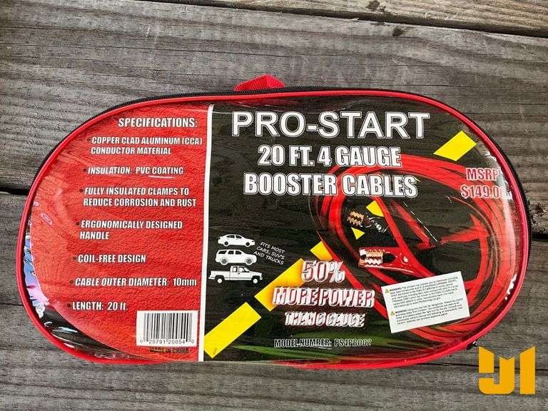 PRO-START 4 GA, 20' BOOSTER CABLES