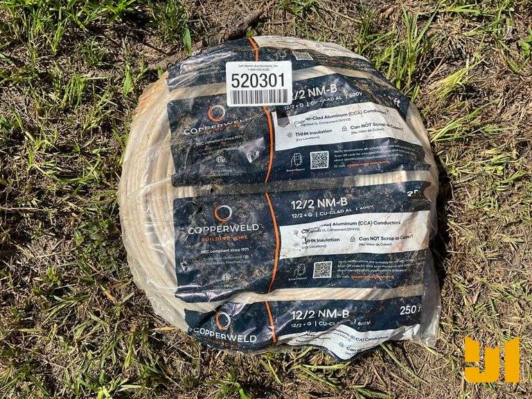 ROLL OF 250’ 12/2 NM-B COPPER-CLAD ALUMINUM WIRE