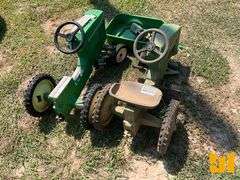 QTY OF 2 PEDAL CAR TOYS, MISSING PARTS & METAL