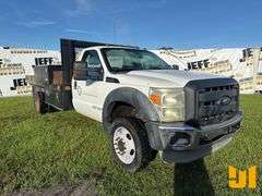 2012 FORD F-450 SINGLE AXLE REGULAR CAB FLATBED TRUCK VIN: 1FDUF4GY1CEB79462
