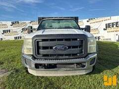 2012 FORD F-450 SINGLE AXLE REGULAR CAB FLATBED TRUCK VIN: 1FDUF4GY1CEB79462