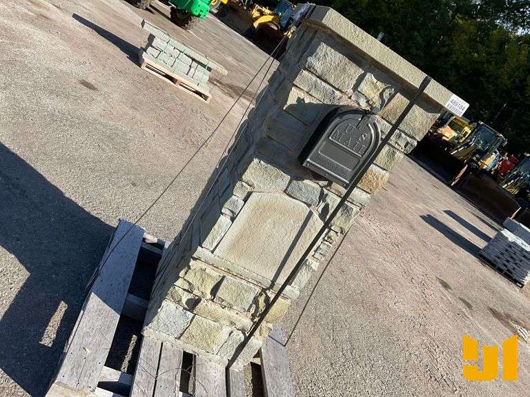 BLUE STONE MAILBOX