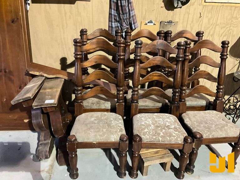 76”X44” DINING TABLE WITH HIGH BACK CUSHION CHAIRS