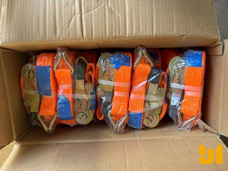 QTY OF 10 UNUSED ZYM SK003 RATCHET STRAPS