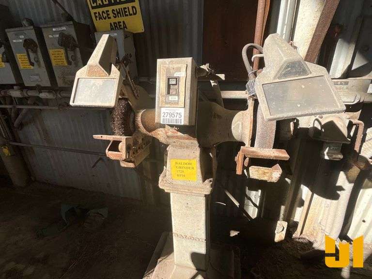 BALDOR 12 IN. GRINDER W/PEDESTAL STAND, 480V 3 PHASE