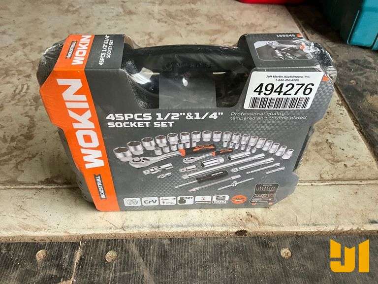 UNUSED WOKIN 155545 HAND TOOLS 45 PIECE SOCKET SET