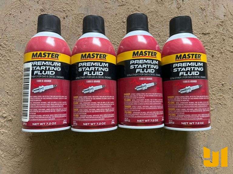 QTY OF (4) 7.2OZ MASTER PREMIUM STARTING FLUID