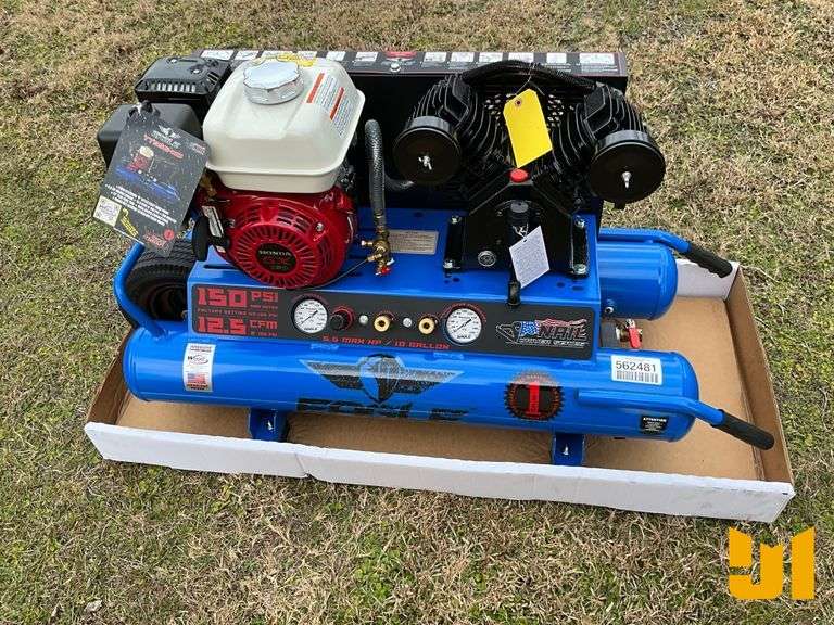 UNUSED EAGLE TT55G-ND 10 GAL 12.5 CFM PORTABLE AIR COMPRESSOR SN: BLH1660