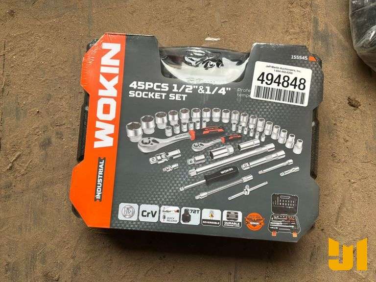 UNUSED WOKIN 155545 45PCS 1/2” & 1/4” SOCKET SET