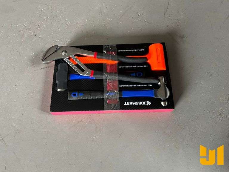 UNUSED JOB SMART HAMMER SET WITH CHANNEL LOCKS