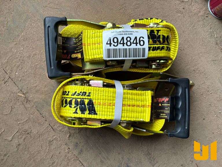 UNUSED WOOD TUFF TOW QTY OF (2) RATCHET STRAPS