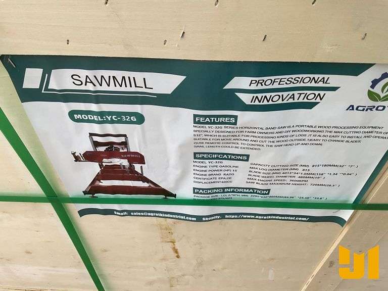 2026 AGT YC-32G PORTABLE SAW MILL SN: YC-32G202602144