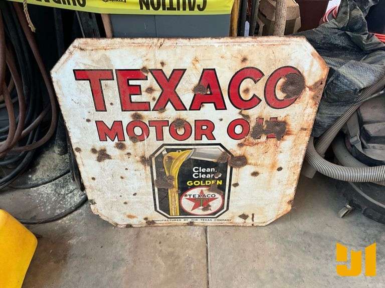 TEXACO MOTOR OIL 30” X 30” METAL SIGN