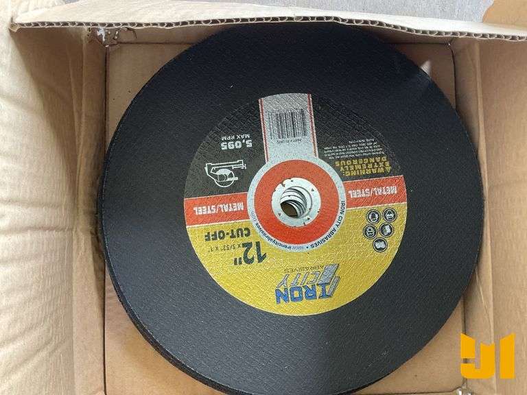 UNUSED 12" IRON CITY METAL CUT-OFF WHEEL ( 10 PER