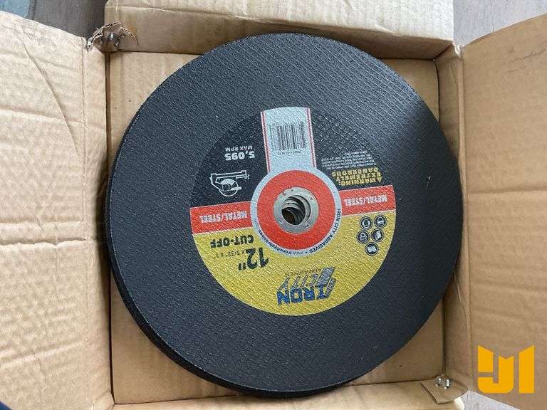 UNUSED 12" IRON CITY METAL CUT-OFF WHEEL ( 10 PER