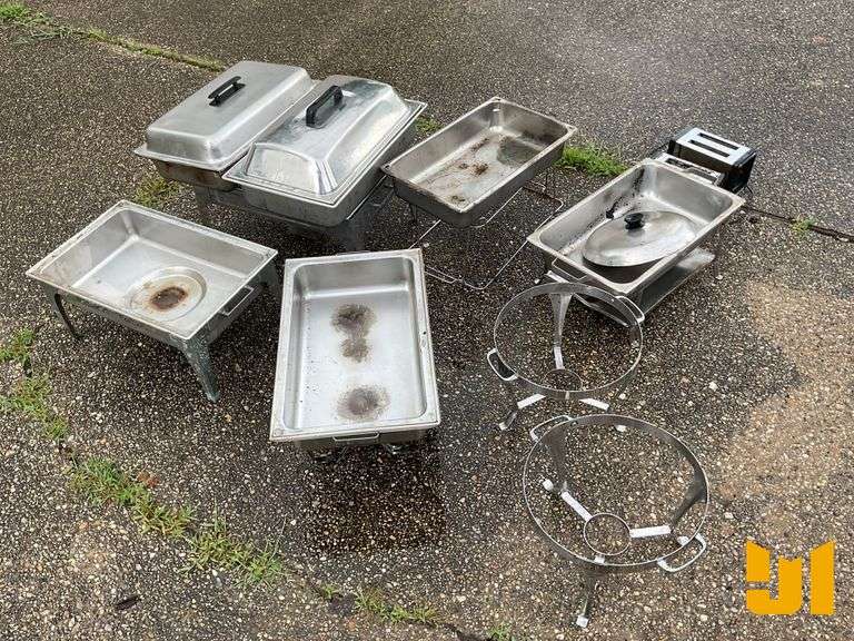 CHAFING PLATTERS *4 BASES* 9 PANS * OTHER SMALL KITCHEN