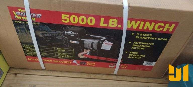 UNUSED 5000 LB. ELECTRIC WINCH
