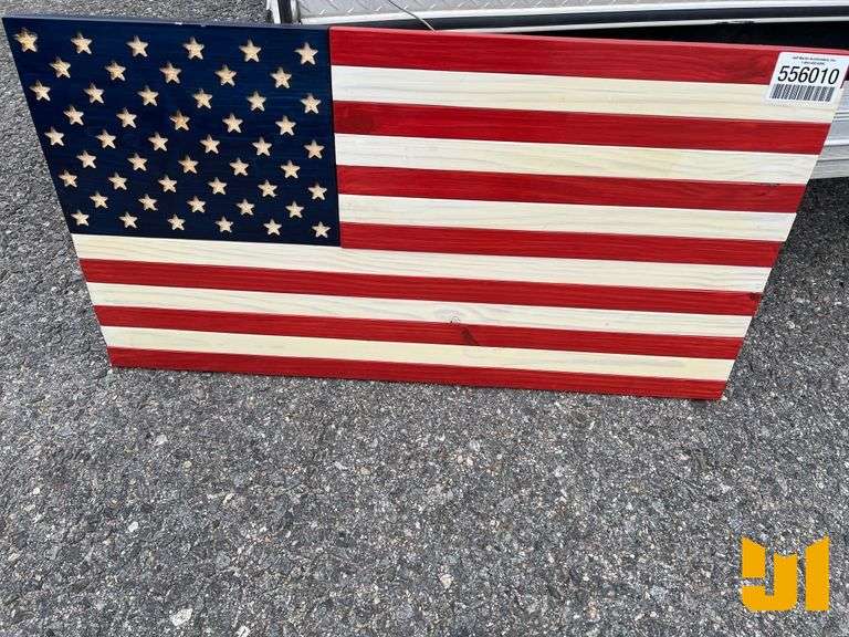 WOODEN AMERICAN FLAG