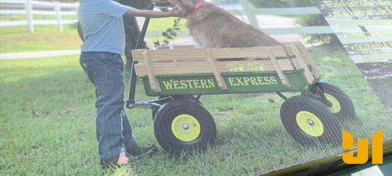 WAGON- CHILDRENS ALL TERRAIN FARM WAGON - GREEN