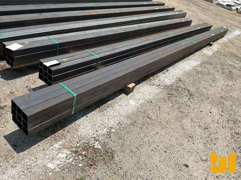 UNUSED QTY OF (9) PCS OF 13 GAUGE WALL 3''X3'' STEEL TUBE