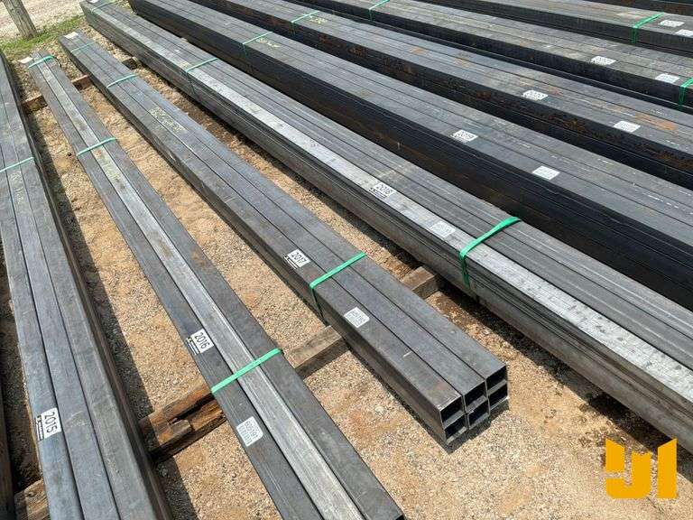UNUSED QTY OF (9) PCS OF 13 GAUGE WALL 3''X3'' STEEL TUBE