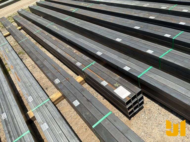 UNUSED QTY OF (9) PCS OF 13 GAUGE WALL 3''X3'' STEEL TUBE
