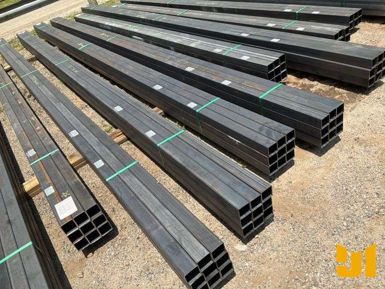 UNUSED QTY OF (9) PCS OF 13 GAUGE WALL 3''X3'' STEEL TUBE