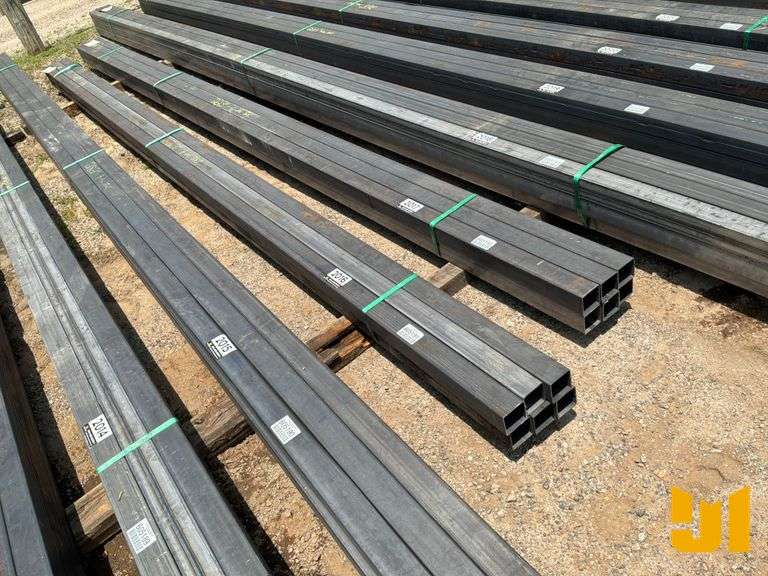 UNUSED QTY OF (9) PCS OF 13 GAUGE WALL 3''X3'' STEEL TUBE