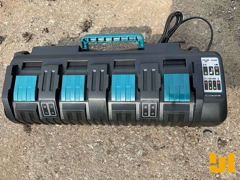 UNUSED POWER UP DC18SF 14.4V TO 18V 4-PORT BATTERY CHARGER