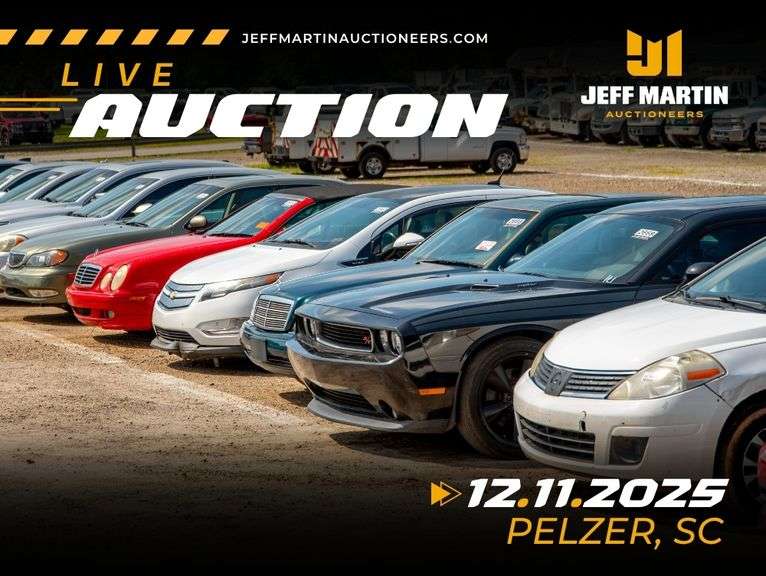 SOUTHEAST AUTOMOBILE AUCTION FEATURING VEHICLES, BOATS, MOTORCYCLES, RV'S - DECEMBER 11TH @ 5:30 PM ET