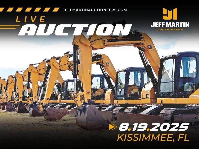 KISSIMMEE FLORIDA CONSTRUCTION LIVE AUCTION - AUGUST 19TH @ 9AM ET